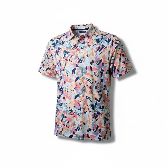 Badger Sport Other - NWT Bad Birdie Polo Shirt M Colorful Abstract Pattern